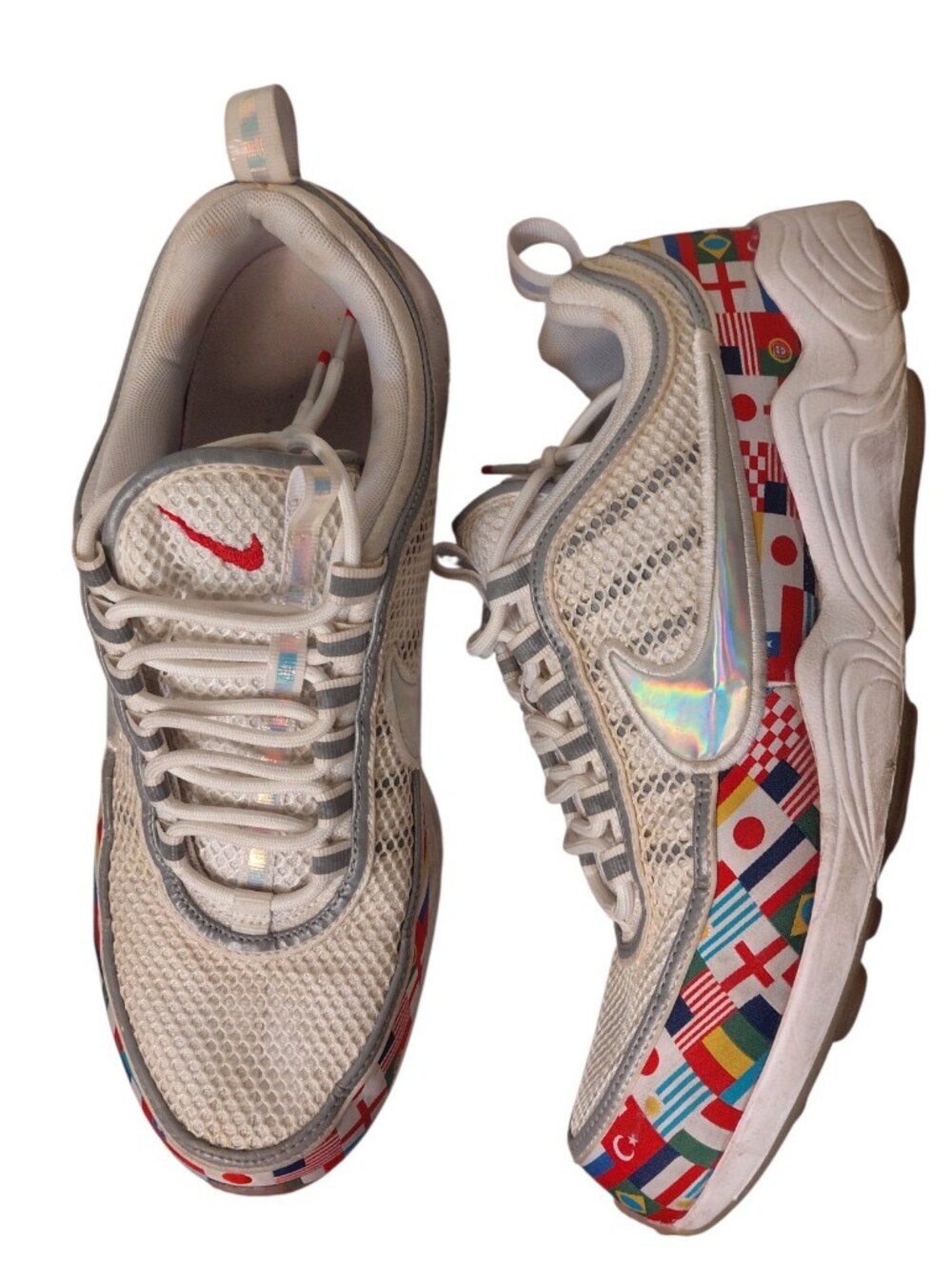 Nike Air Zoom Spiridon 16 White International Flag Sneakers Men's Size 11